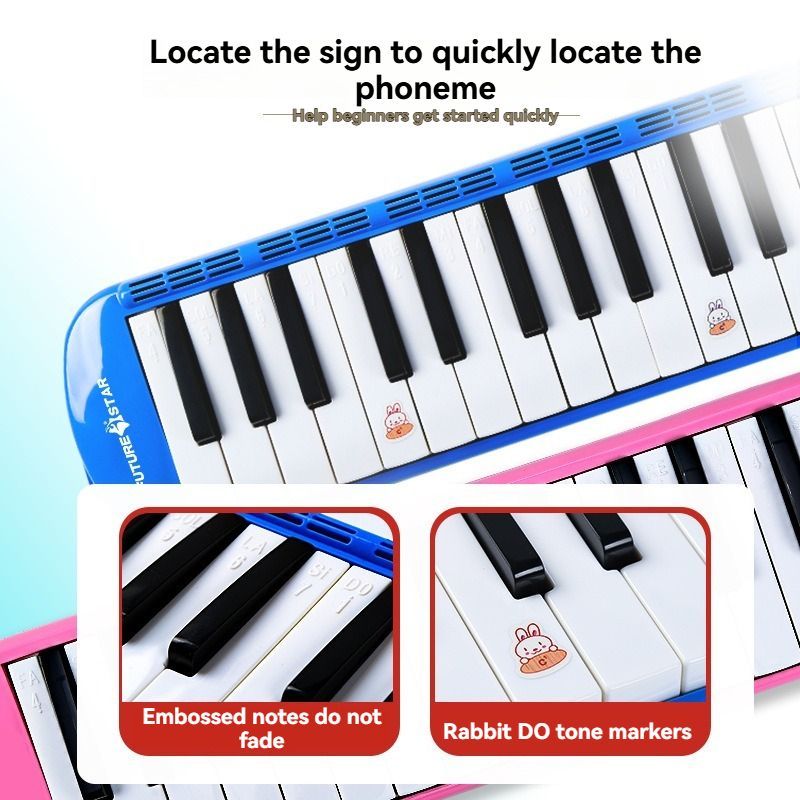 32-key melodica, student melodica, children melodica, beginner musical instrument, classroom instrument, melodica with blow-tube, melodica with mouthpiece, kids keyboard harmonica, school music supply, melodica for kids Australia - Green - Size 32