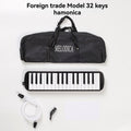 32-key melodica, 37-key melodica, student melodica, beginner melodica, musical instrument, music education, portable instrument, Australian students, classroom music - Black - Size 32
