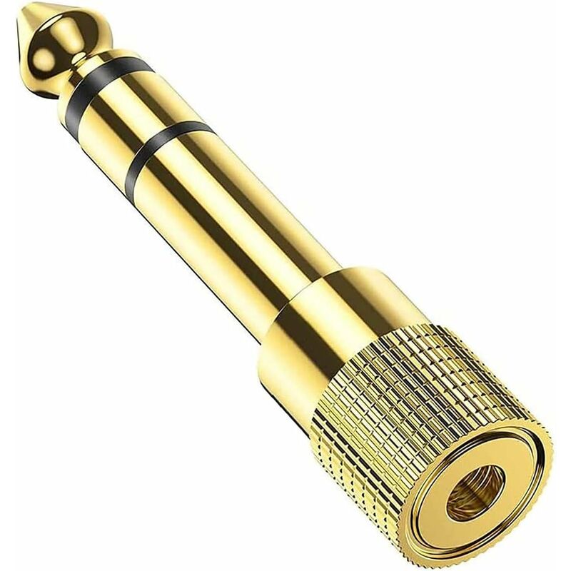 6.35Mm Male To 3.5Mm Female Jack Adapter, Headphone Audio Jack For Audio Mixer/Electric Piano/Keyboard