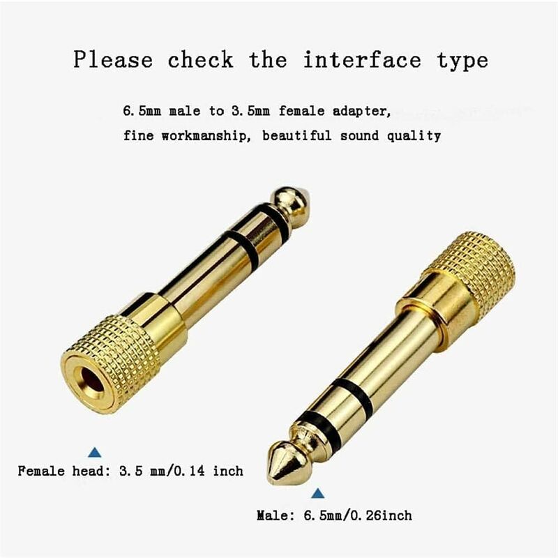 6.35Mm Male To 3.5Mm Female Jack Adapter, Headphone Audio Jack For Audio Mixer/Electric Piano/Keyboard