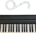 Removable Silicone Piano Stickers - 88 Keys - Key Guide - Keyboard Stickers - Reusable - Learn Music Notes Easily - Learn to Play Strip - Includes Storage Box - For Beginners