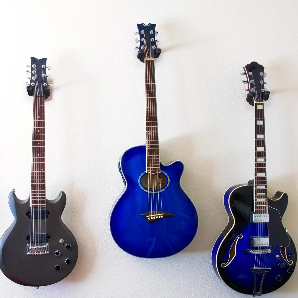 Guitar Wall Bracket - 2 Pieces - Guitar Hook - Wall Mount for Hanging Guitar - Guitar Holder - Guitar Hanger - Guitar Support - Wall Hook - Guitar Hook - Wall-Mounted Guitar Holder - Guitar Accessories - Wall Bracket - Hanger - Hook - Wall Support