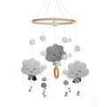 Baby Crib Mobile Music Box Pendant Clock Bedside Safe Toy for Infants, Compatible with YUX, Gray