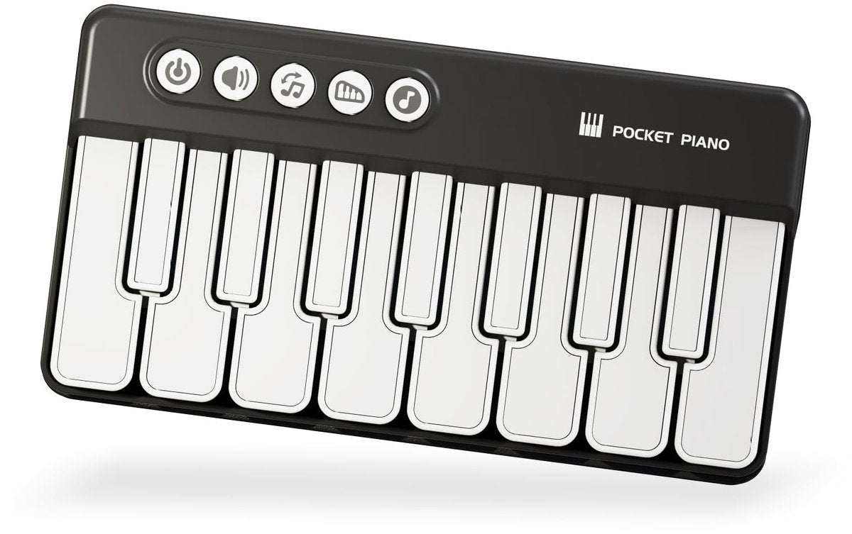 Mini Keyboard Piano - Piano for Kids - Toys for Children - Educational Toys - Portable Pocket Piano - Black