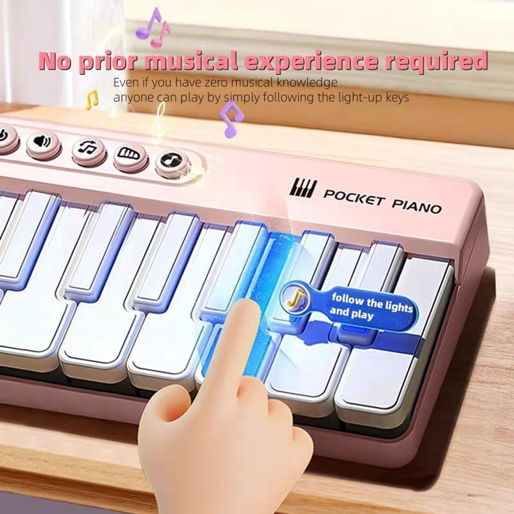 Mini Keyboard Piano - Piano for Kids - Toys for Children - Educational Toys - Portable Pocket Piano - Black