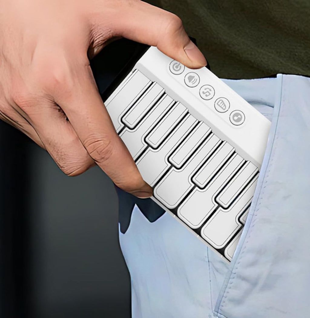 Mini Keyboard Piano - Piano for Kids - Toys for Children - Educational Toys - Portable Pocket Piano - Black