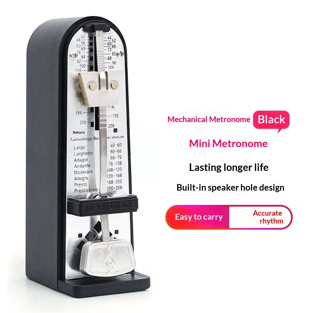 Mechanical Metronome Portable Mini Universal Metronome 11cm Height for Piano Guitar Violin Ukulele Chinese Zither Music Instrument