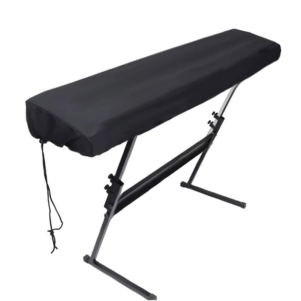 61 Keys Electronic Piano Keyboard Dust Cover Waterproof Stretchable Digital Protector Bags with Adjustable Elastic Cord Black
