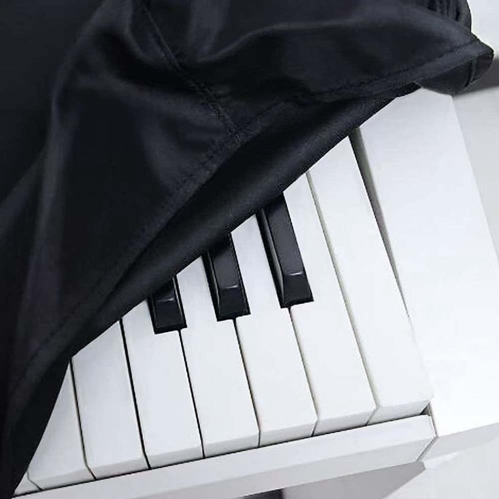 Piano Keyboard Dust Cover, 88 Keys Piano Music Keyboard Cover, Stretchy Electronic Keyboard Piano Cover with Elastic Cord Locking Clasp (88 Keys,only one protective cover)