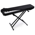 88 Key Keyboard Dust Cover - Stretchable Fabric Protector for Digital Piano & Electronic Keyboards (Black) - Universal Fit with Storage Bag