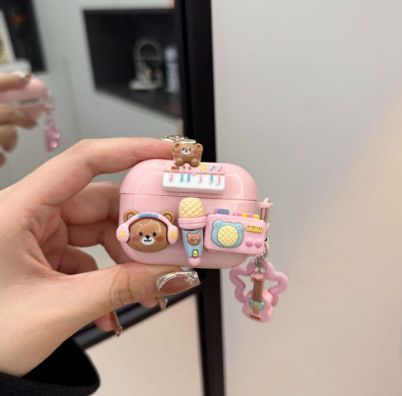 Music Bear Bluetooth Earphone Case + pendant AirPods 3