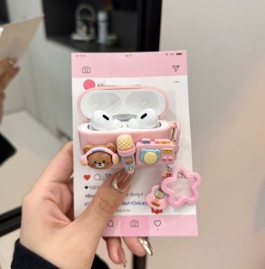 Music Bear Bluetooth Earphone Case + pendant AirPods 3