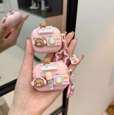 Music Bear Bluetooth Earphone Case + pendant AirPods 3
