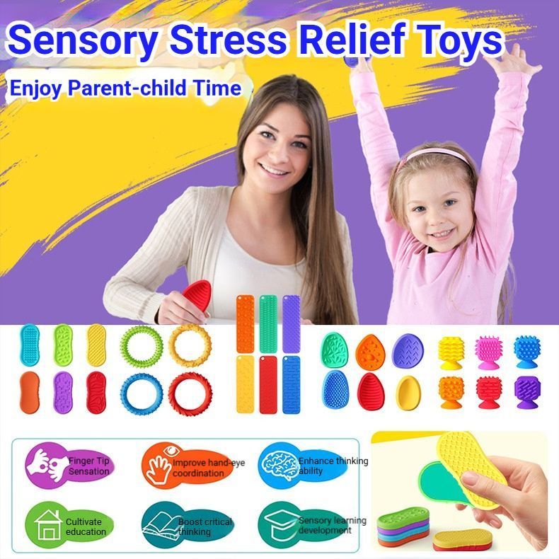 Musical Sensory Stone Toys - 8-piece Set