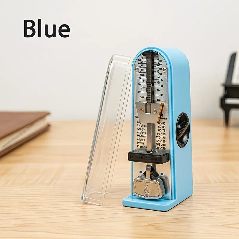 Portable Mini Mechanical Metronome – Battery-Free Instrument Beat Keeper, Universal Rhythm Training Aid for Piano, Guitar, Ukulele, and Wind Instruments(BLACK)