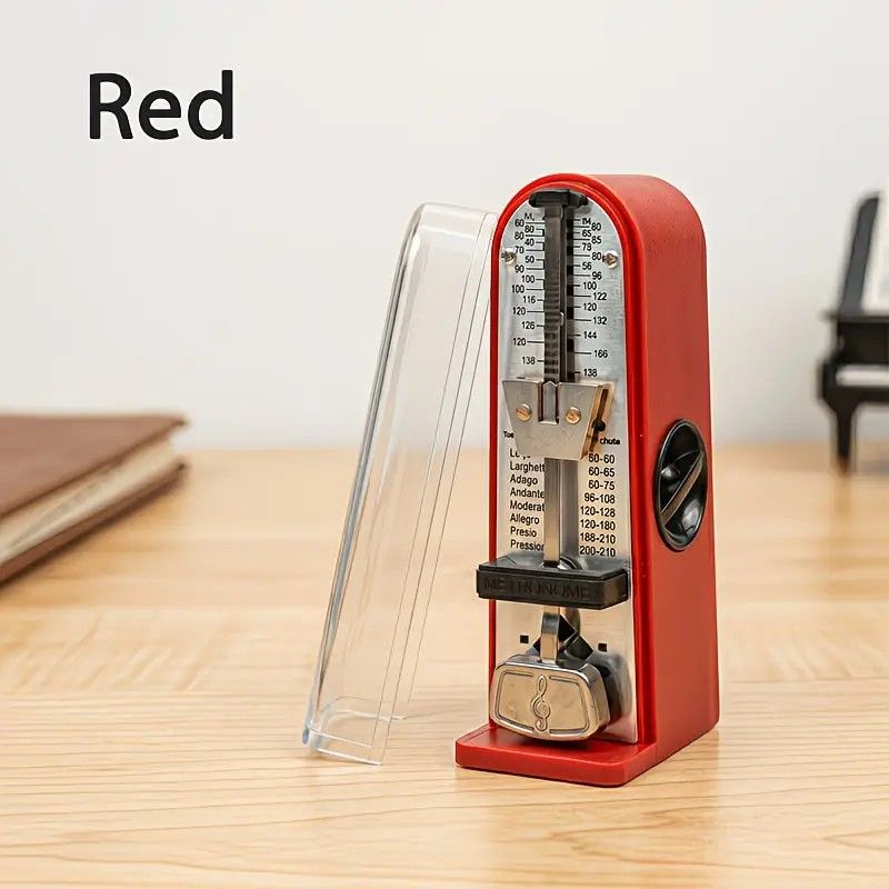 Portable Mini Mechanical Metronome – Battery-Free Instrument Beat Keeper, Universal Rhythm Training Aid for Piano, Guitar, Ukulele, and Wind Instruments(BLACK)