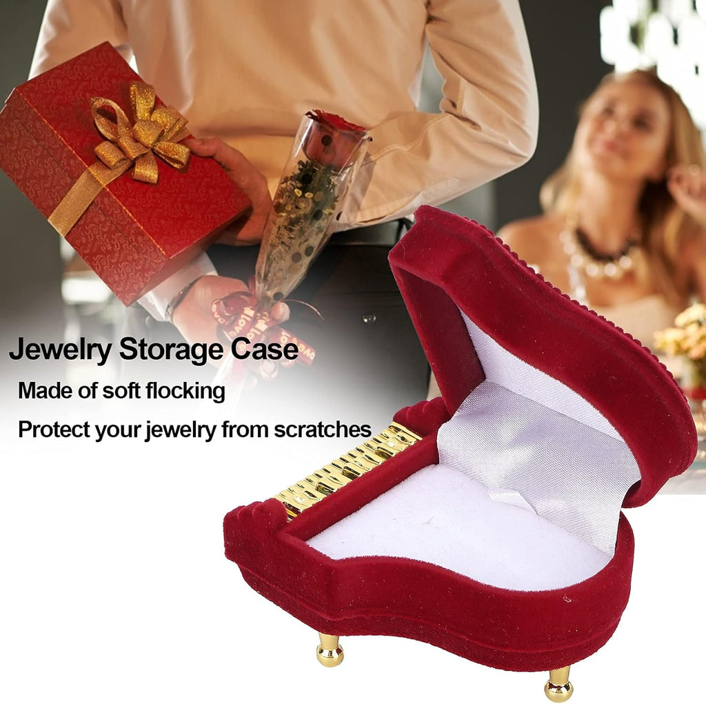 Jewelry Ring Box, Piano Shaped Wedding Box Gift Boxes for Earring Pendant Case
