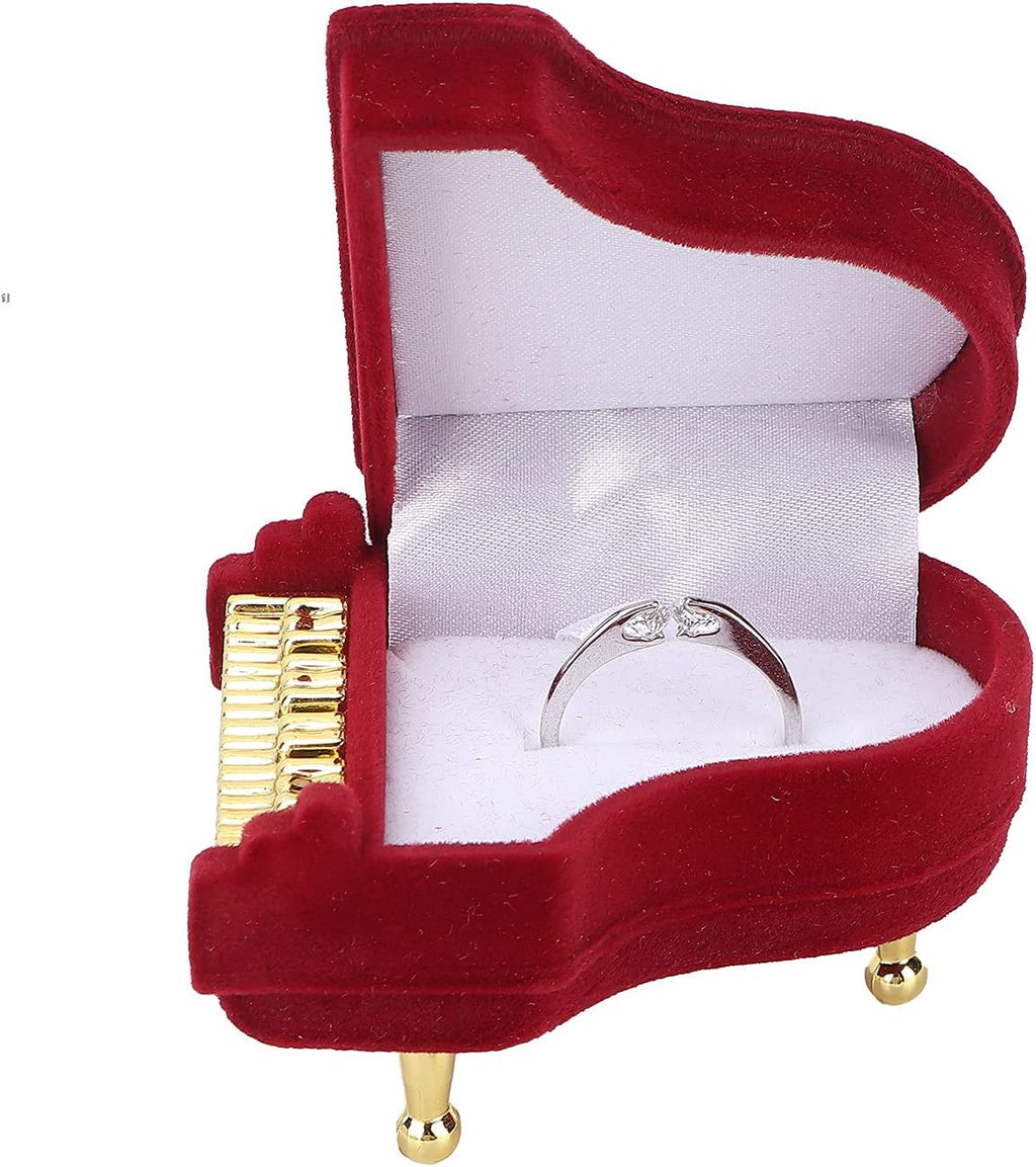 Jewelry Ring Box, Piano Shaped Wedding Box Gift Boxes for Earring Pendant Case