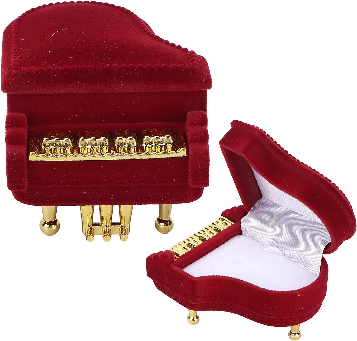 Jewelry Ring Box, Piano Shaped Wedding Box Gift Boxes for Earring Pendant Case