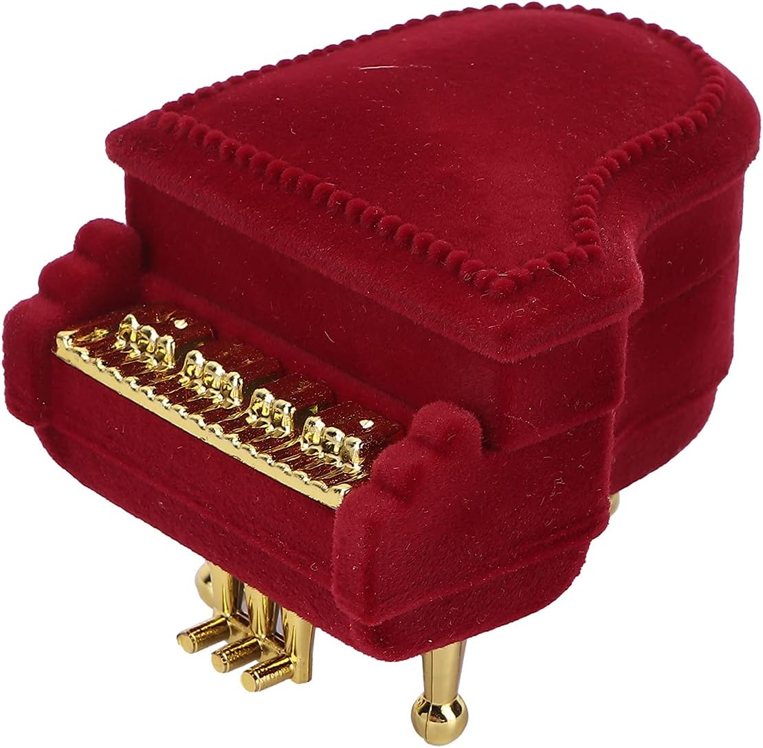 Jewelry Ring Box, Piano Shaped Wedding Box Gift Boxes for Earring Pendant Case