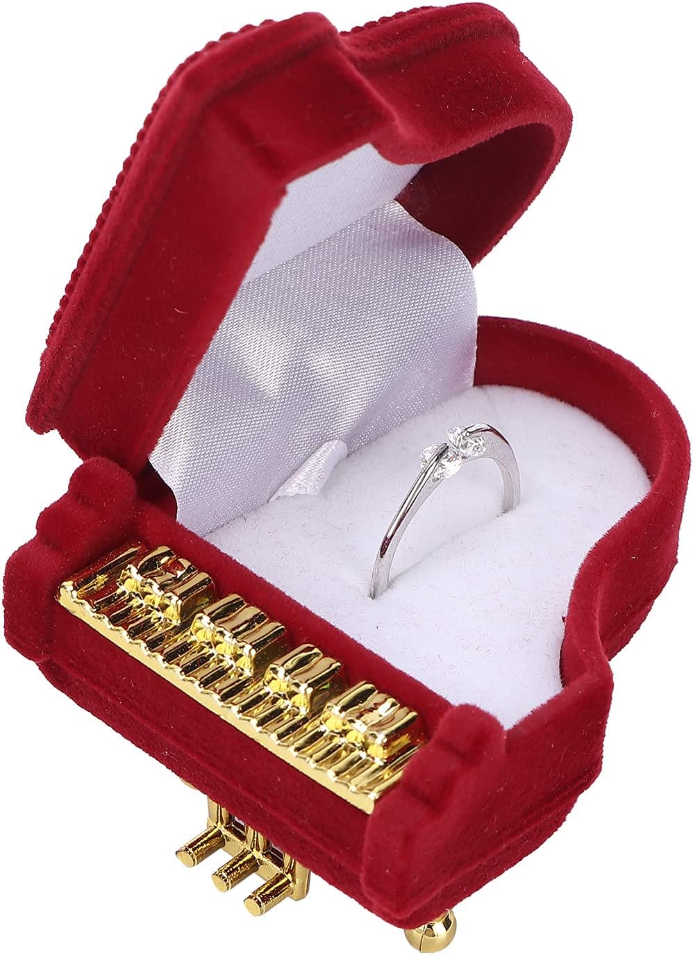 Jewelry Ring Box, Piano Shaped Wedding Box Gift Boxes for Earring Pendant Case