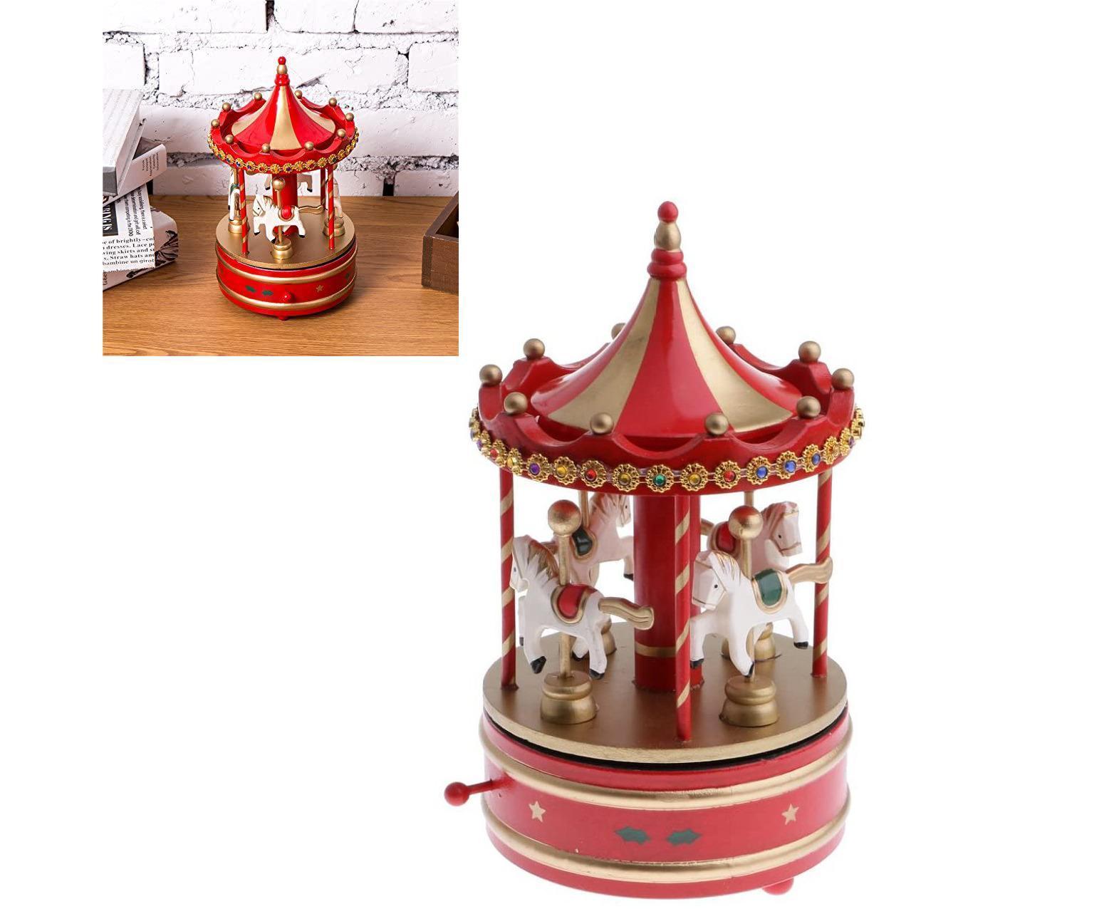 Carousel Music Box - Red Carousel Music Box
