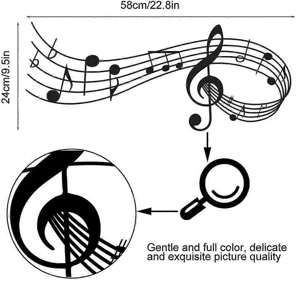 Music Notes Tab Wall Art Decor, Music Notes Wall Art Sticker Removable Vinyl Wall Decals