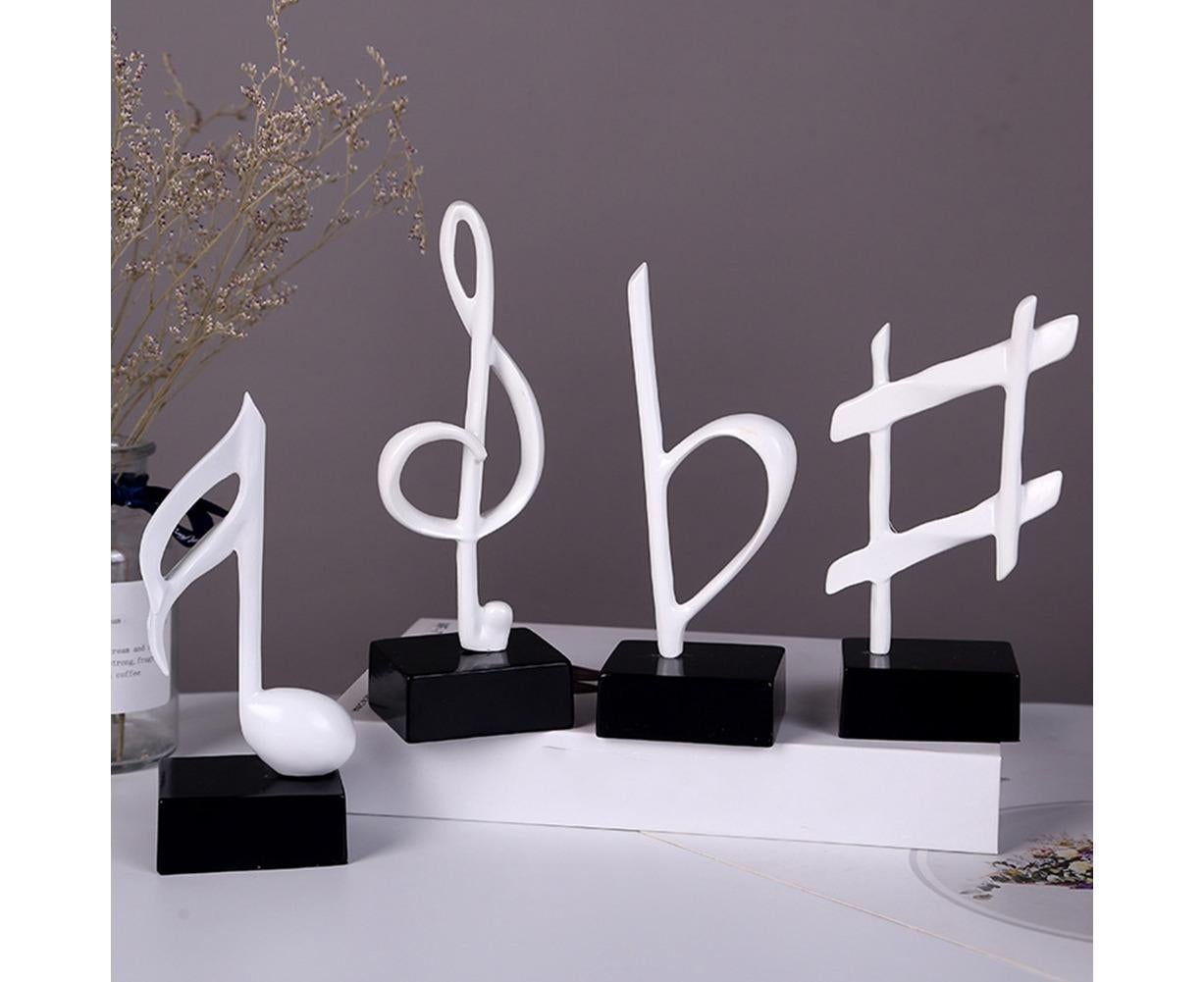 Mini Musical Note Music Present Home Living Room Piano Bedroom Desktop Decor-Silver D