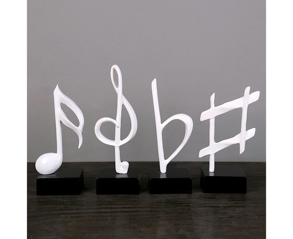 Mini Musical Note Music Present Home Living Room Piano Bedroom Desktop Decor-Silver D