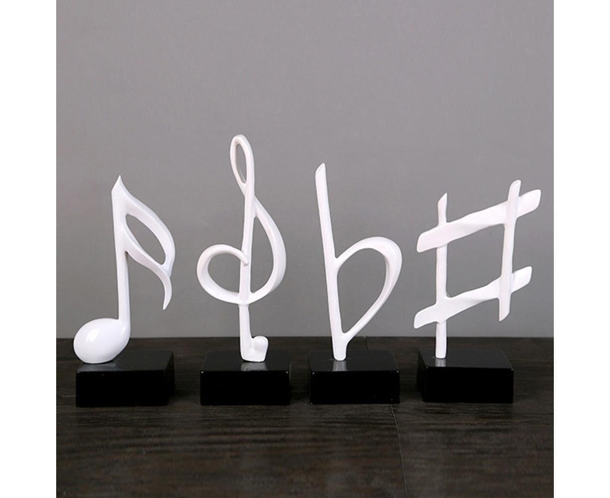 Mini Musical Note Music Present Home Living Room Piano Bedroom Desktop Decor-Silver D