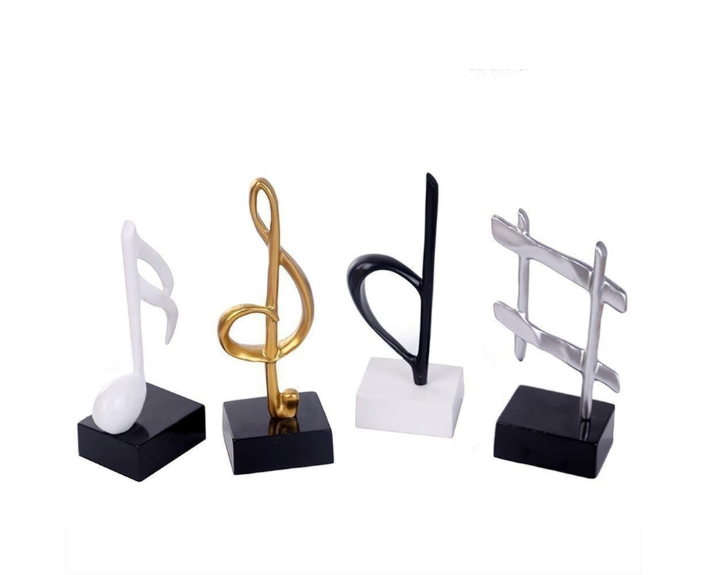 Mini Musical Note Music Present Home Living Room Piano Bedroom Desktop Decor-Silver D