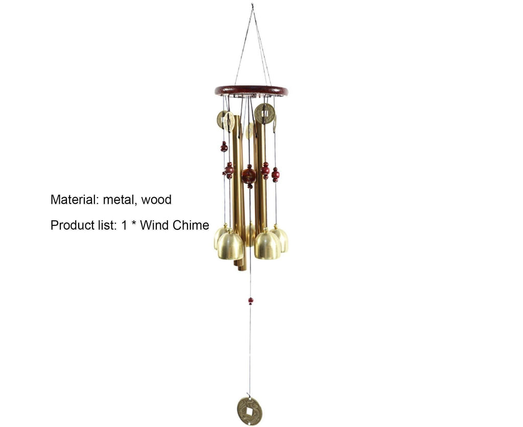 Wonderful Music Wind Chime with Copper Cash Anti-oxidation Metal Windchimes Bell for Garden- S
