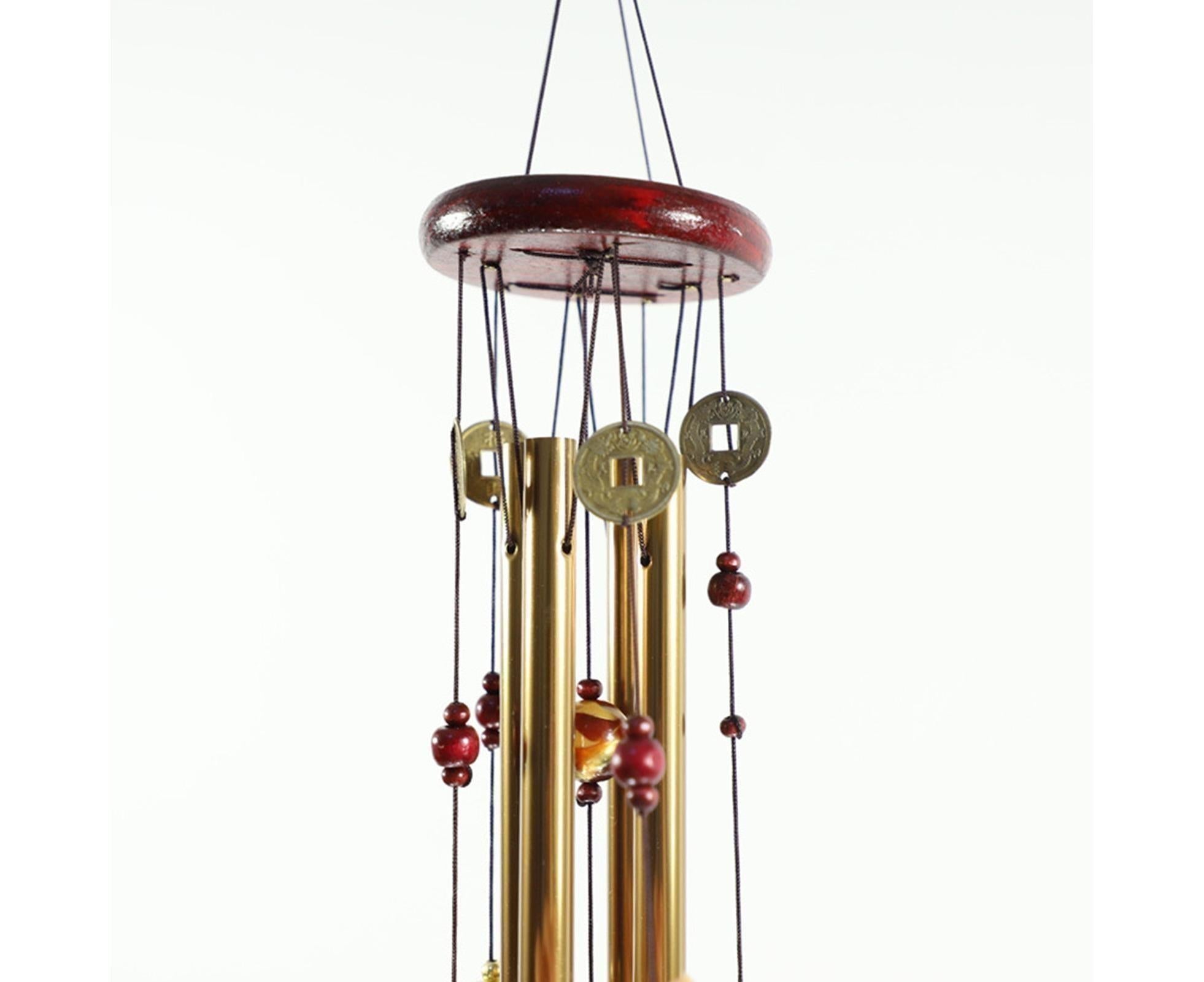 Wonderful Music Wind Chime with Copper Cash Anti-oxidation Metal Windchimes Bell for Garden- S