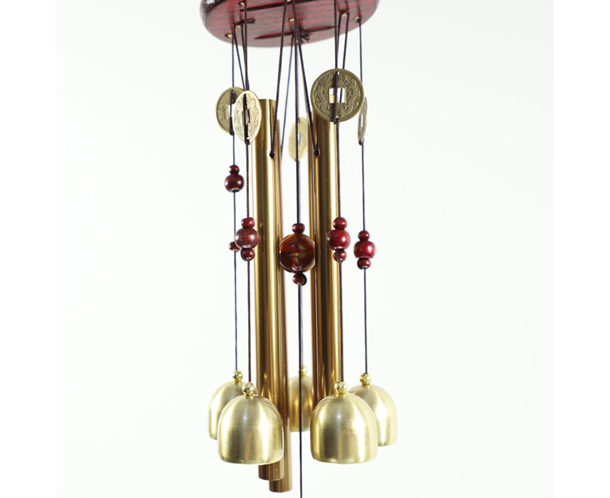 Wonderful Music Wind Chime with Copper Cash Anti-oxidation Metal Windchimes Bell for Garden- S