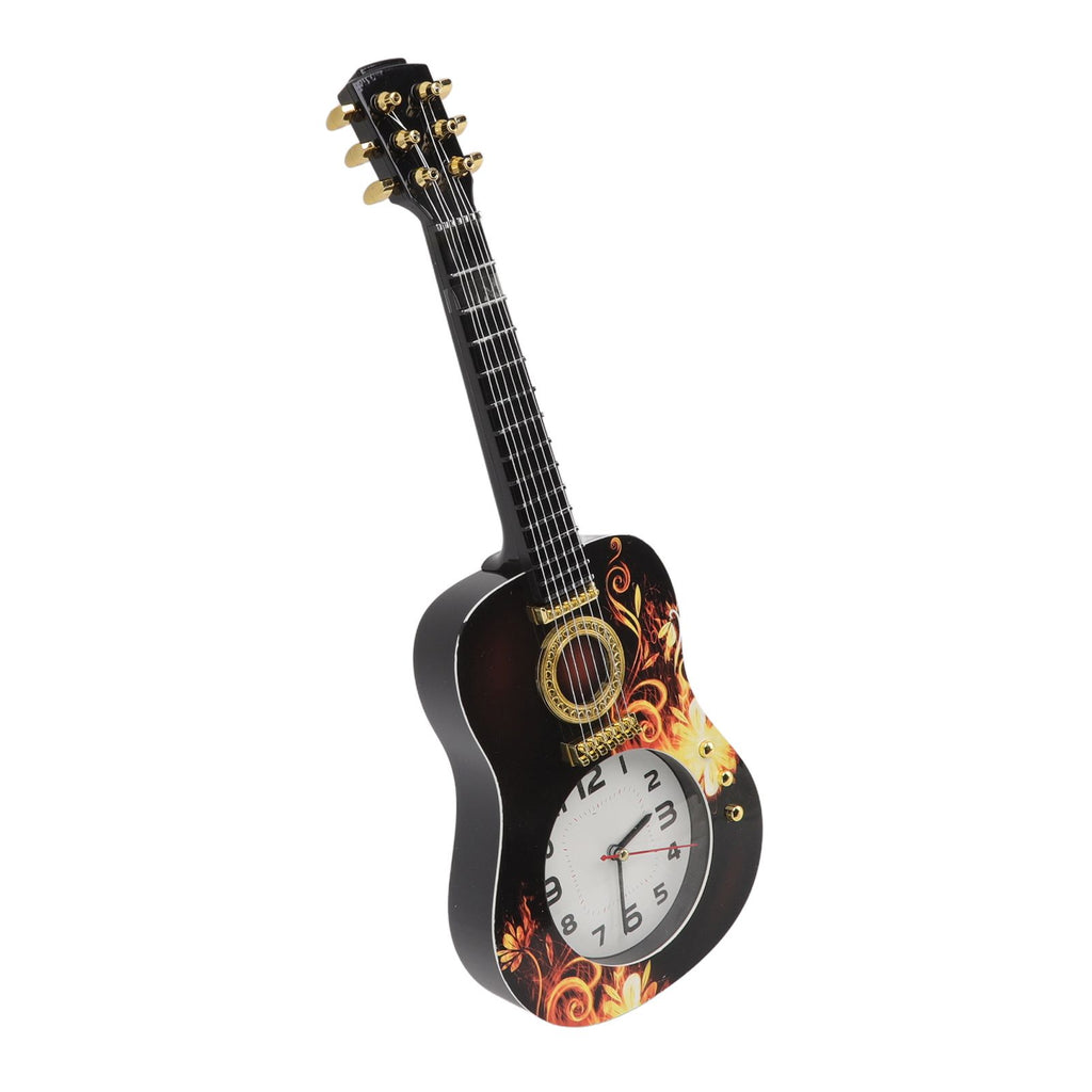 Wall Clock Silent Simulation Ukulele Shaped Decorative Alarm Clock for Bedroom Student Dormitory Office Ukulele 5681CC (46x17x4.5cm / 18.1x6.7x1.8in)