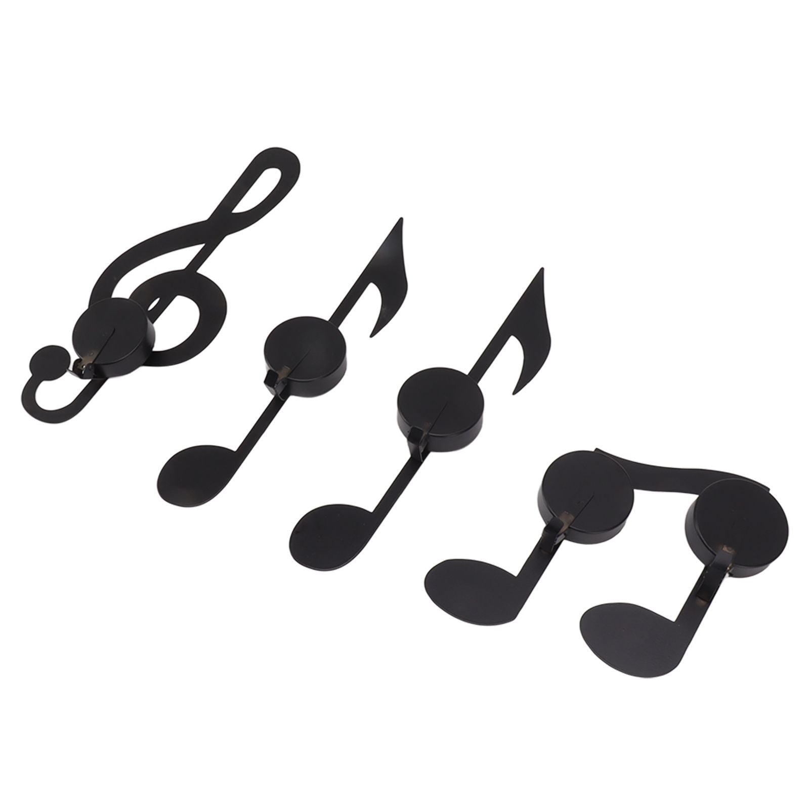 4Pcs Unique Iron Black Music Note Wall Sconce Candle Holder Wall Mount Hanging Tea Light Candle Decor