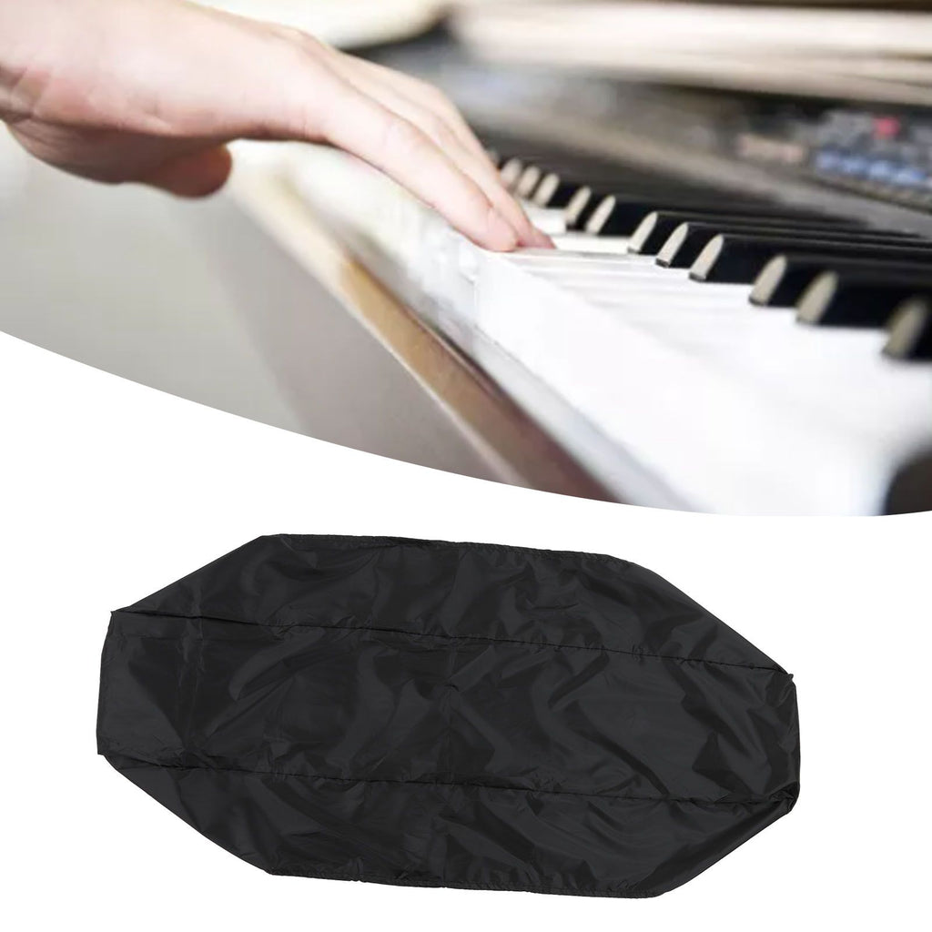 Piano Keyboard Dust Cover Waterproof Breathable Stretchy Black Electric Piano Protective Cover for 61 Keys Digital Piano
