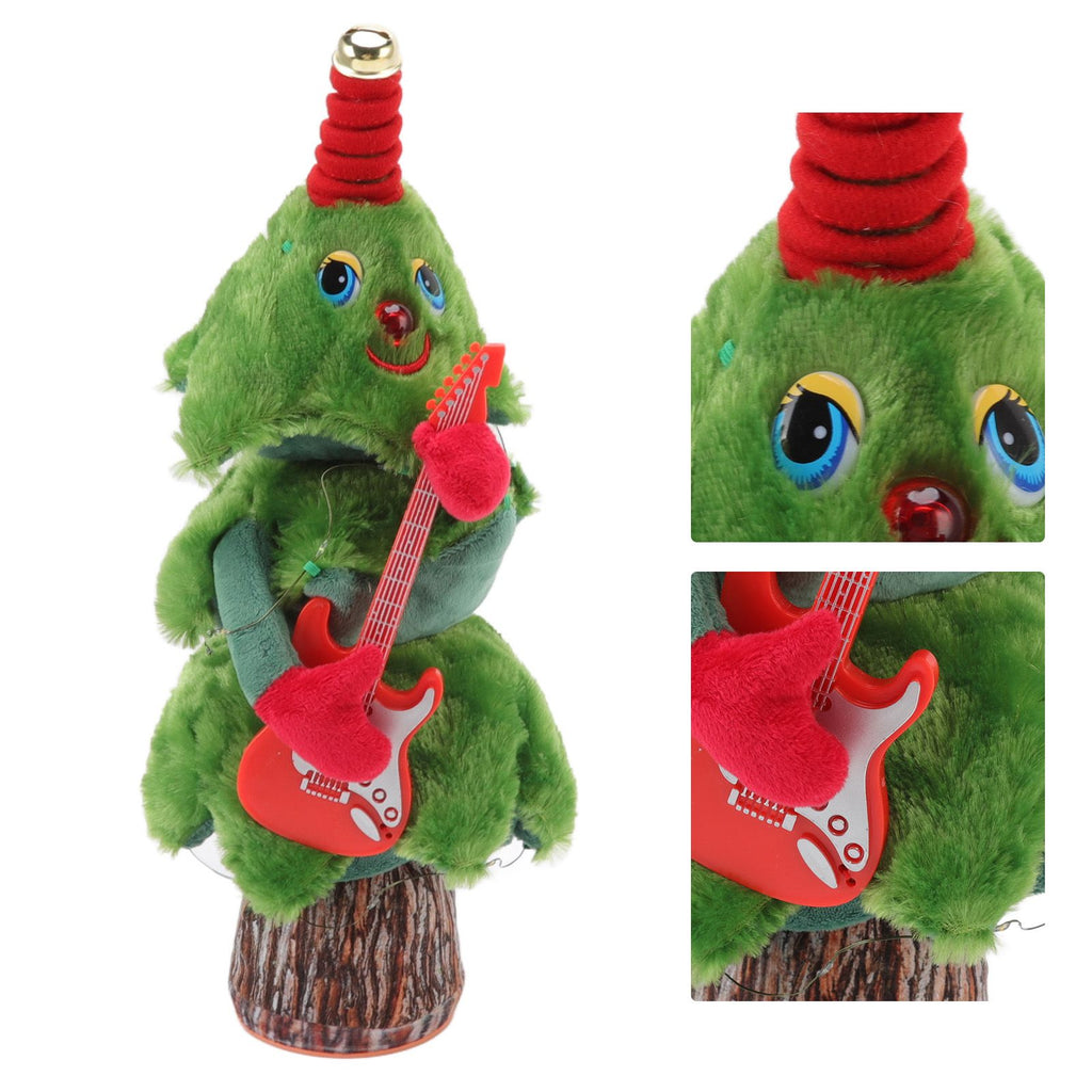 Singing Dancing Christmas Tree 8 Songs Electric Singing Xmas Tree for Christmas Tree Toys Guitar Stump Christmas Tree
