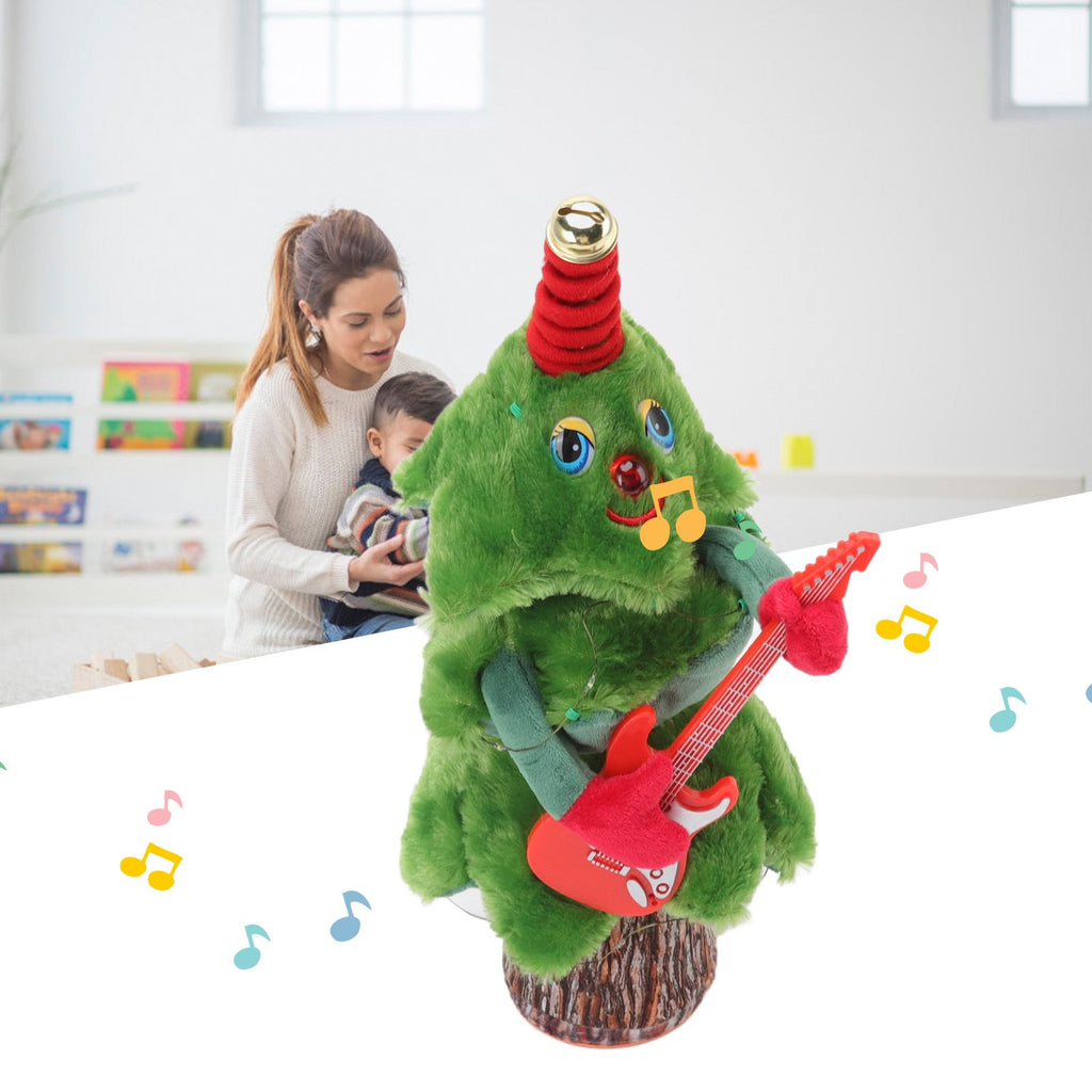 Singing Dancing Christmas Tree 8 Songs Electric Singing Xmas Tree for Christmas Tree Toys Guitar Stump Christmas Tree