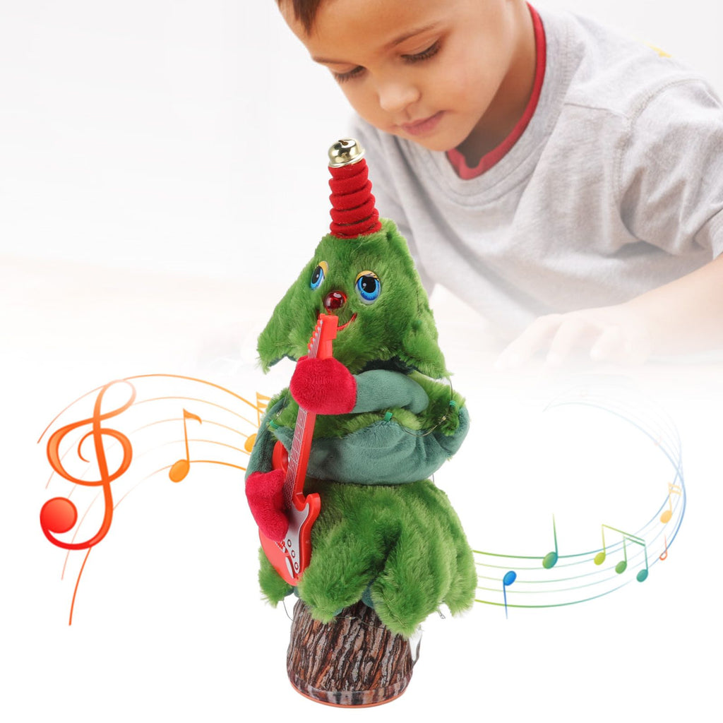 Singing Dancing Christmas Tree 8 Songs Electric Singing Xmas Tree for Christmas Tree Toys Guitar Stump Christmas Tree