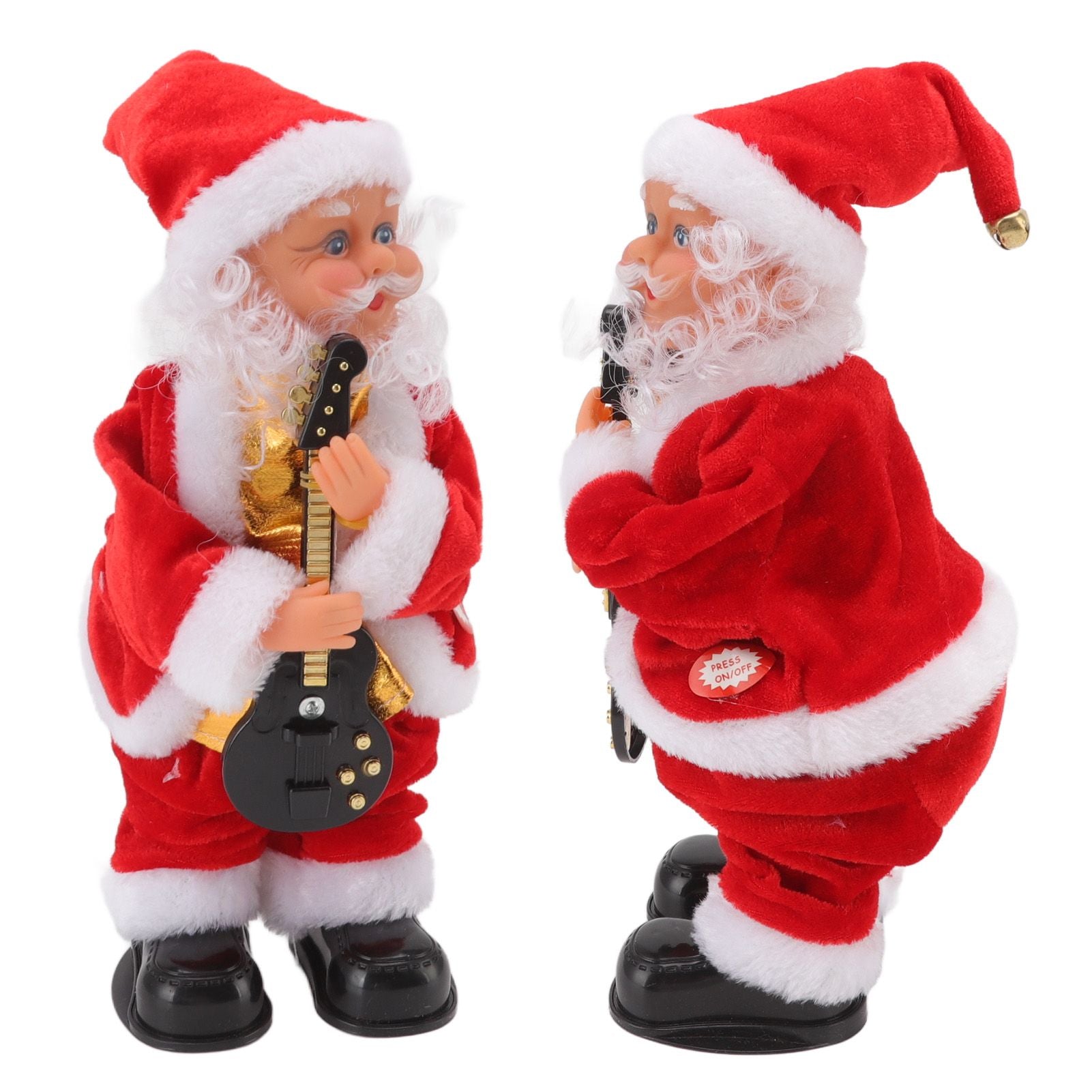 Electric Musical Dancing Christmas Old Man Interesting Hip Shaking Christmas Old Man Doll Decoration Gifts Guitar
