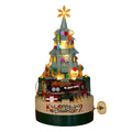 Christmas House Illuminated with LED Light and Music, Electronic Ornaments, Musical Gift Box, Christmas Decoration, Resin Figurine
