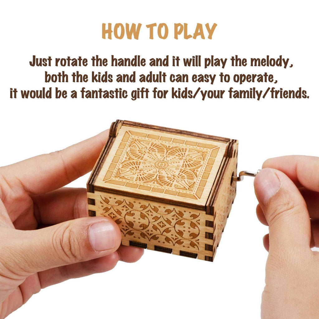 Wooden Music Box - Can’t Help Falling in Love Music Box,for The Lover Or Boyfriend,Valentine’s Day Gifts, Birthday Gifts, 1 Set