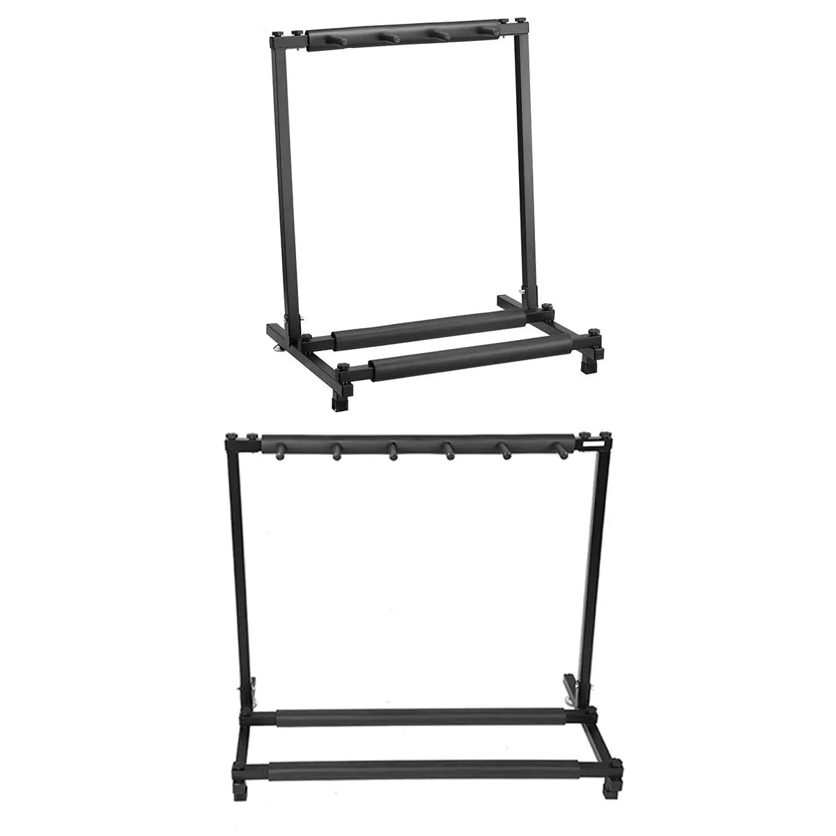 Multi Guitar Stand Guitar Rack Padded Folding Design Hold 3/5 Guitars Adjustable - 5 Guitar Stand