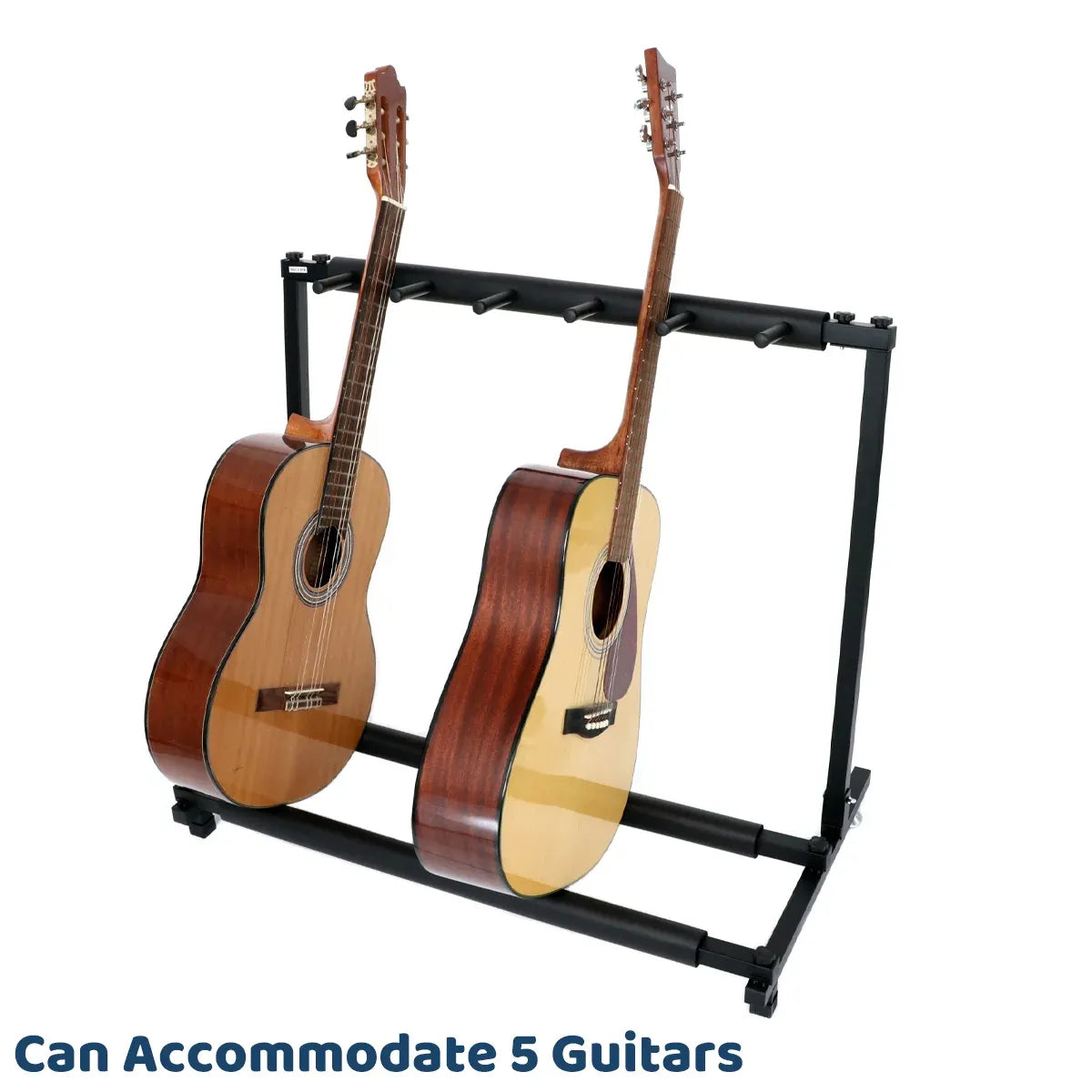 Multi Guitar Stand Guitar Rack Padded Folding Design Hold 3/5 Guitars Adjustable - 5 Guitar Stand