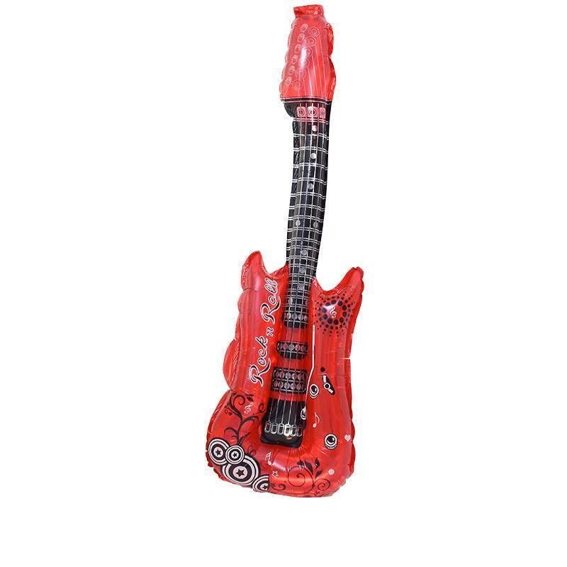 Guitar Foil Balloon Air Fill Rock and Roll Music Party Wedding Birthday Decoration - Gold