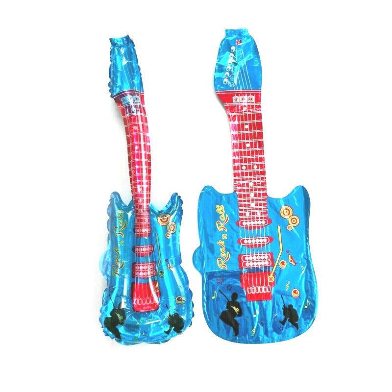 Guitar Foil Balloon Air Fill Rock and Roll Music Party Wedding Birthday Decoration - Rose Red