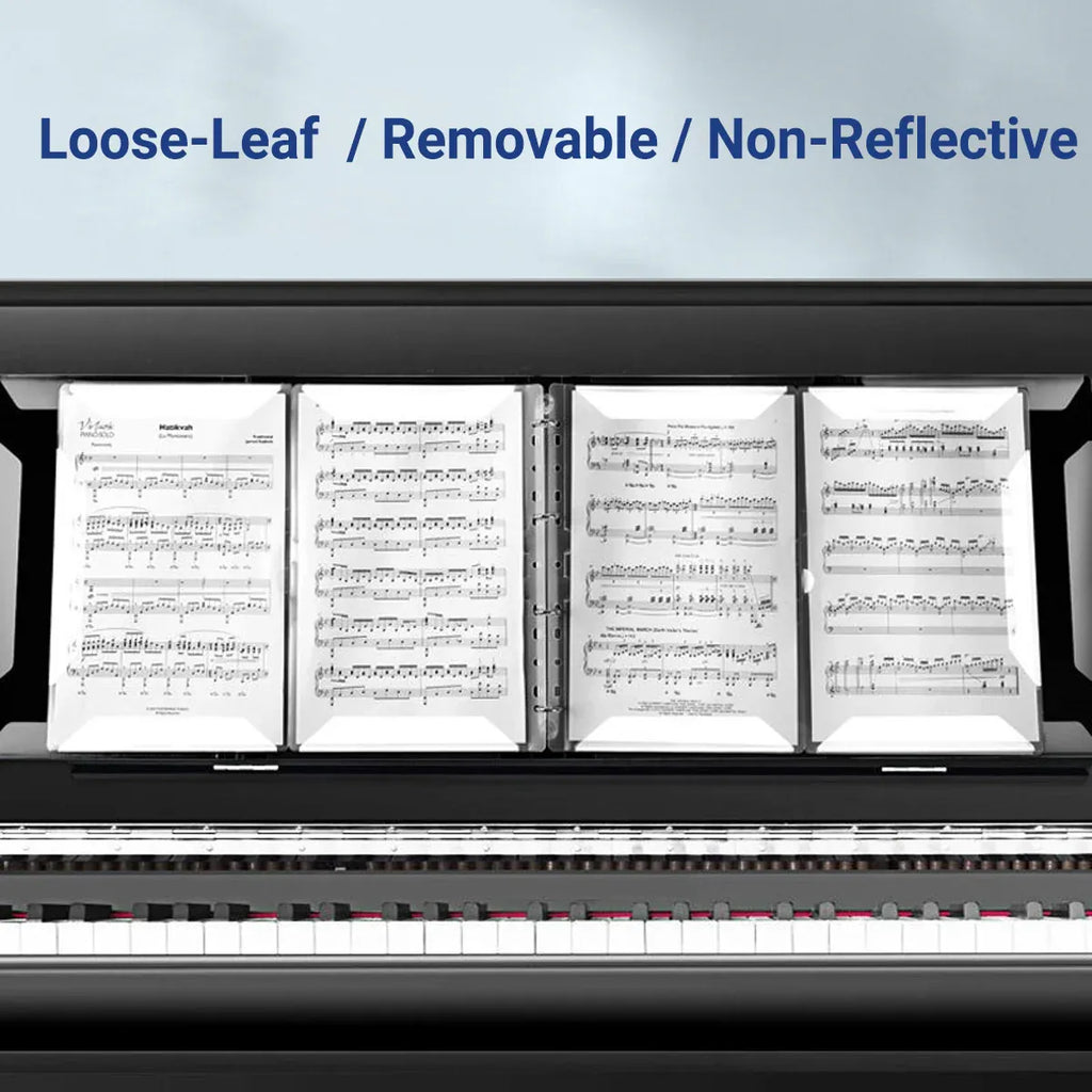 A4 Piano 4 Page Music Sheet Folder Binder Replaceable Inner Core Durable Use