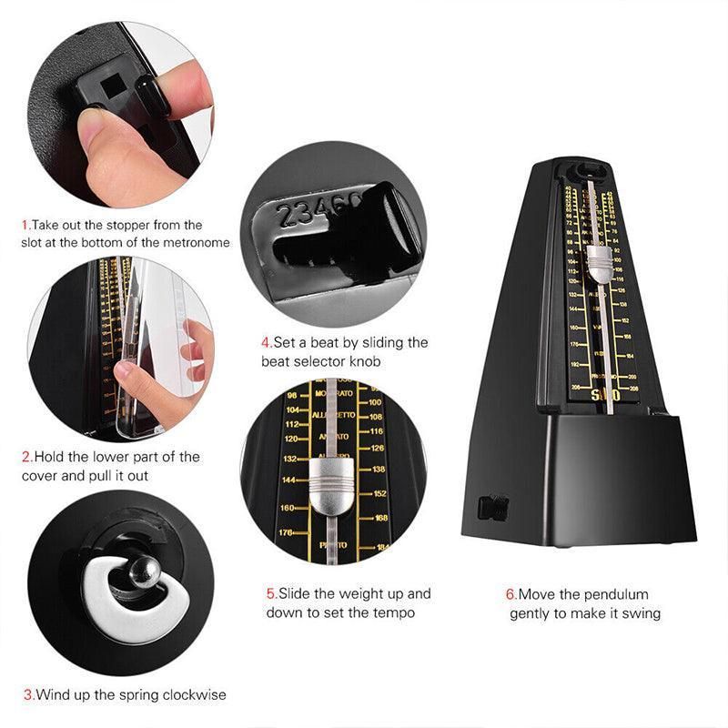 Universal Pyramid Mechanical Metronome For Guitar Violin Piano Bass Drum
