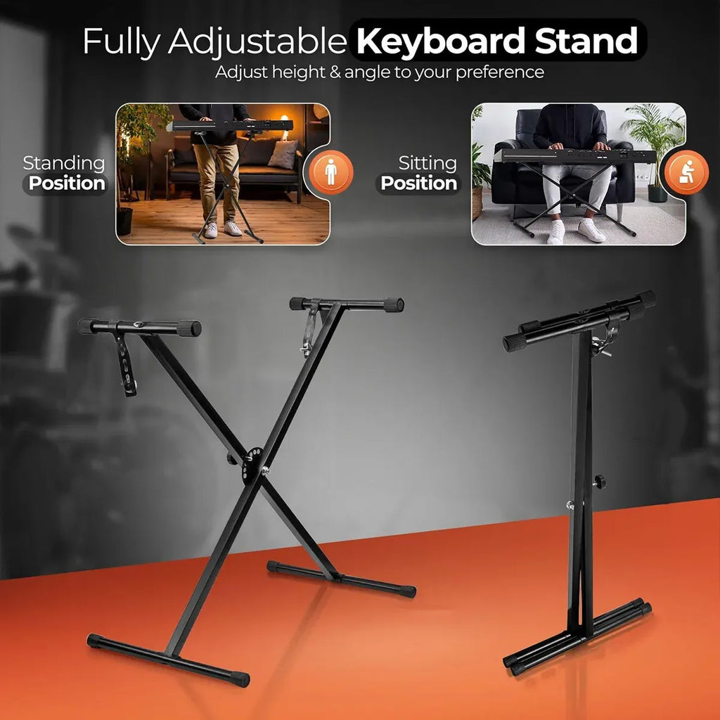 X-type Electronic Keyboard Stand Adjustable Height for Piano Keyboard Studio